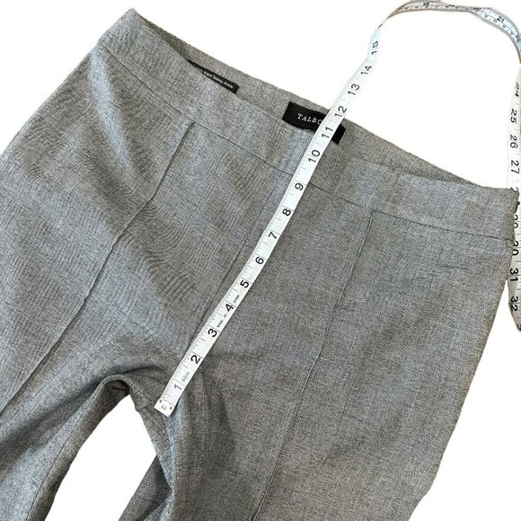 Talbots Women SZ 8 Gray Glen Plaid Stretch High Waist Skinny Ankle Dress Pants - Picture 6 of 12